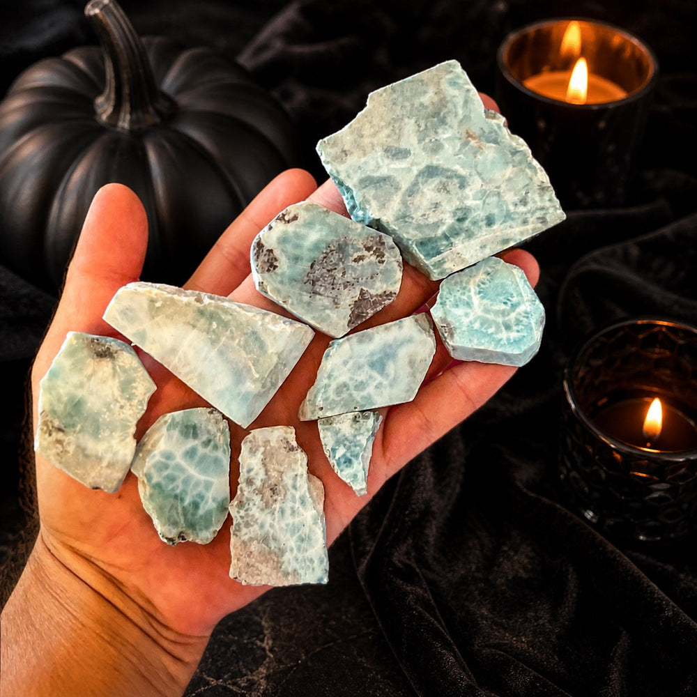 Bulk Rough Larimar Slabs