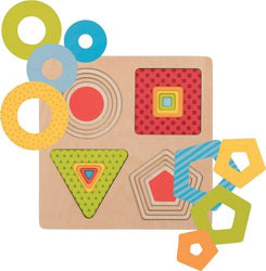 Multi-Layer Nesting Wood Geometrical Shapes Puzzle (ONLINE ORDER ONLY)