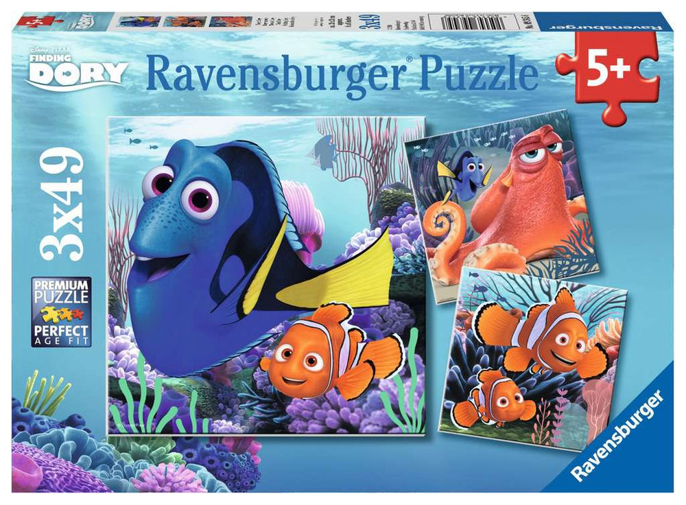 Puzzle: Finding Dory -3 x 49pc Puzzles (ONLINE ORDER ONLY)