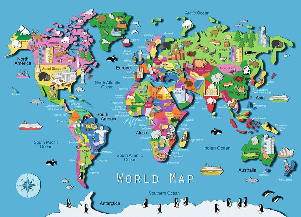 Puzzle: World Map (ONLINE ORDER ONLY)