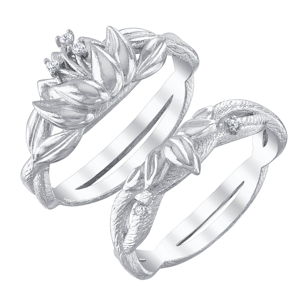 Disney X RockLove DISNEY THE PRINCESS AND THE FROG Tiana Water Lily Stacker Rings (ONLINE ORDER ONLY)