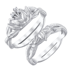 Disney X RockLove DISNEY THE PRINCESS AND THE FROG Tiana Water Lily Stacker Rings (ONLINE ORDER ONLY)