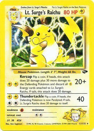Lt. Surge's Raichu (11/132) [Gym Challenge Unlimited] (Online Only)