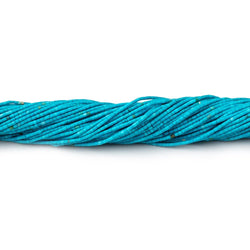 0.9mm Turquoise Howlite Handcut Plain Tube Beads 15.5 inch 350 pieces (ONLINE ORDER ONLY)