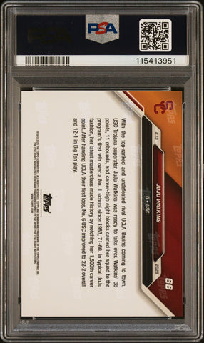Graded 2024 Topps Bowman U Now JuJu Watkins #66 Rookie RC Basketball Card PSA 9 Mint (ONLINE ORDER ONLY)