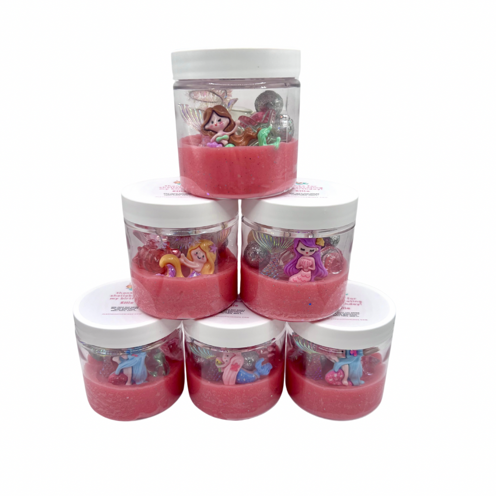 Custom Mermaid Play Dough Favors for Birthday Party Goodie Bags (ONLINE ORDER ONLY)