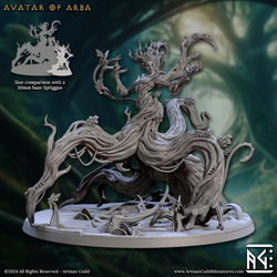 3D Printed Artisan Guild Avatar of Arba Barkwraith Spriggans Set 28mm 32mm (Online Only)
