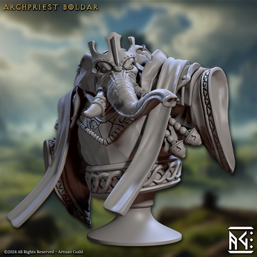 3D Printed Artisan Guild Elephorim Ivory Sentinel Bust Set 28mm 32mm (Online Only)