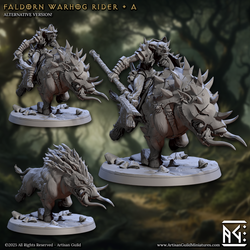3D Printed Artisan Guild Faldorn Warhogs Riders Set Faldorn Hobgoblin Set 28mm 32mm (Online Only)
