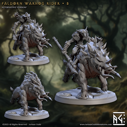 3D Printed Artisan Guild Faldorn Warhogs Riders Set Faldorn Hobgoblin Set 28mm 32mm (Online Only)