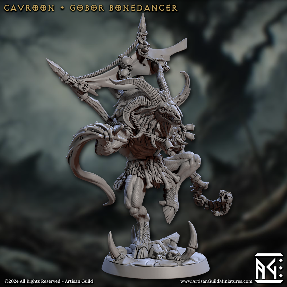 3D Printed Artisan Guild Cavroon Gobor Bonedancer Rise of the Beastmen Set 28mm 32mm (Online Only)