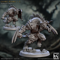 3D Printed Artisan Guild Chaos Minoc Set Rise of the Beastmen Set 28mm 32mm (Online Only)
