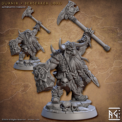 3D Printed Artisan Guild Durnir Berserker Lord Dwarf Berserkers Set 28mm 32mm (Online Only)