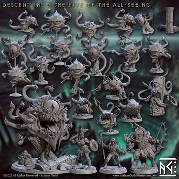 3D Printed Artisan Guild Shieldwarden Dracona Descent into the Hive of the All Seeing 28mm 32mm (Online Only)