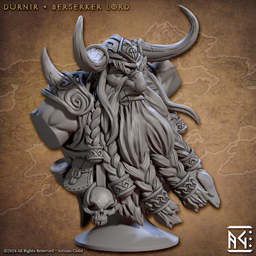 3D Printed Artisan Guild Dwarf Berserkers Busts 28mm 32mm (Online Only)