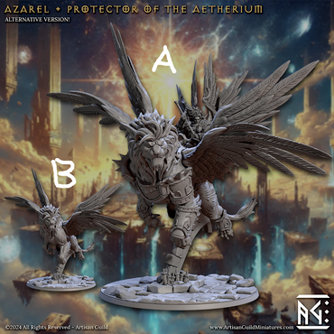 3D Printed Artisan Guild Azarel - Protector of the Aetherium Wrath of the Malakim Set 28mm 32mm (Online Only)