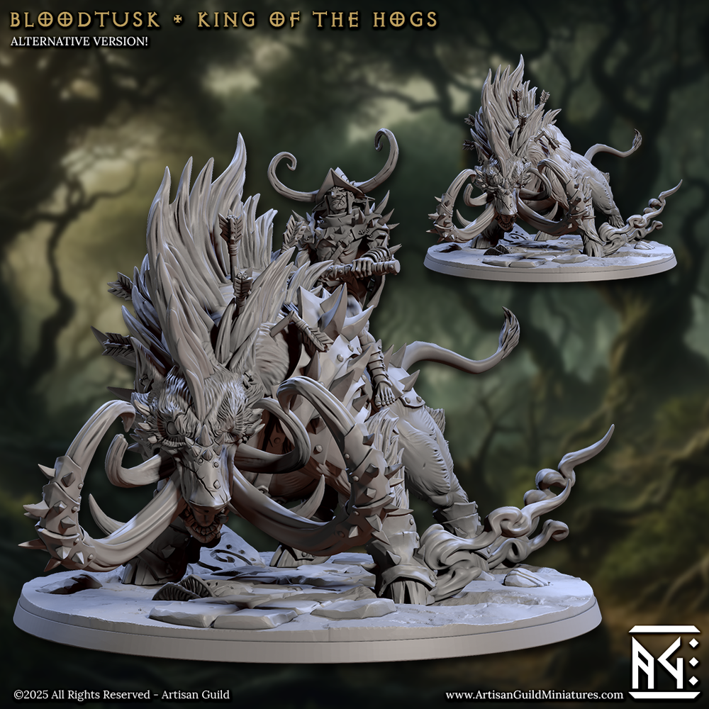 3D Printed Artisan Guild Bloodtusk King of the Hogs Faldorn Hobgoblin Set 28mm 32mm (Online Only)