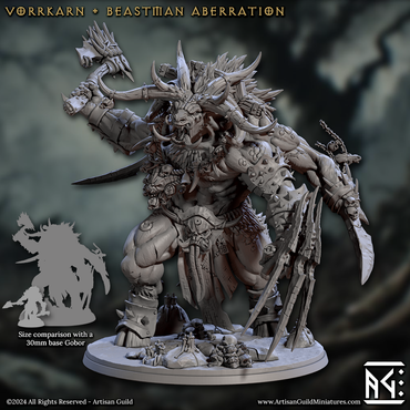 3D Printed Artisan Guild Vorrkarn Beastman Aberration Rise of the Beastmen Set 28mm 32mm (Online Only)