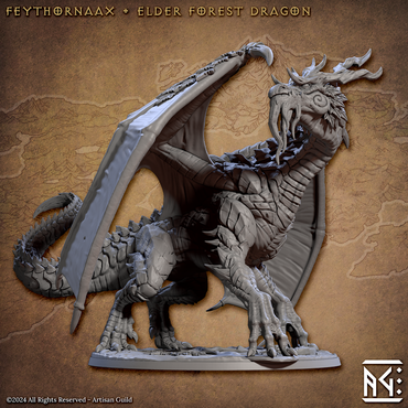 3D Printed Artisan Guild Feythornaax Elder Forest Dragon Deeproot Lurikeen Set 28mm 32mm (Online Only)