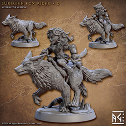 3D Printed Artisan Guild Lurikeens Fox Riders Deeproot Lurikeen Set 28mm 32mm (Online Only)