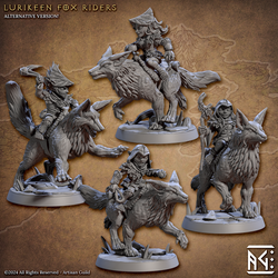 3D Printed Artisan Guild Lurikeens Fox Riders Deeproot Lurikeen Set 28mm 32mm (Online Only)