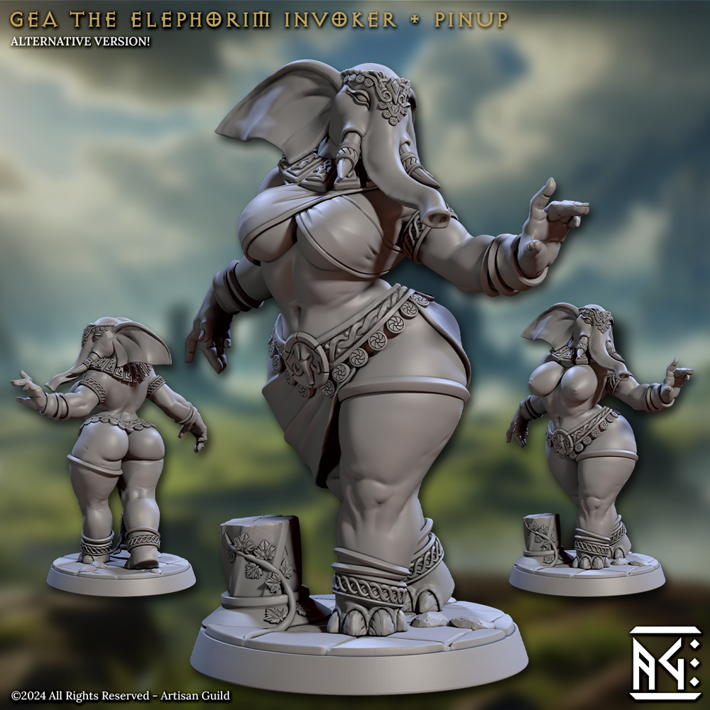 3D Printed Artisan Guild Gea Elephorim Invoker Elephorim Ivory Sentinels 28mm 32mm (Online Only)