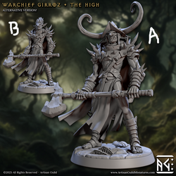 3D Printed Artisan Guild Warchief Girroz The High Faldorn Hobgoblin Set 28mm 32mm (Online Only)