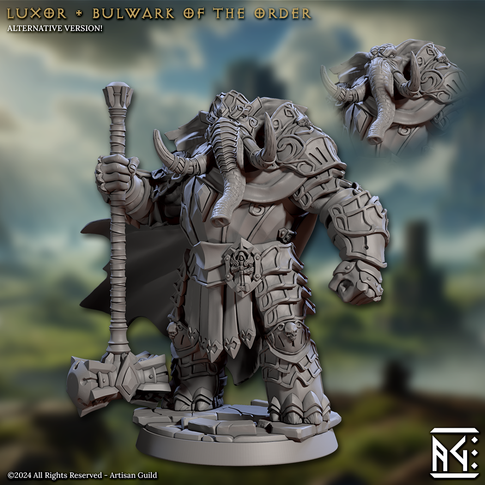 3D Printed Artisan Guild Luxor Bulwark of the Order Elephorim Ivory Sentinels 28mm 32mm (Online Only)