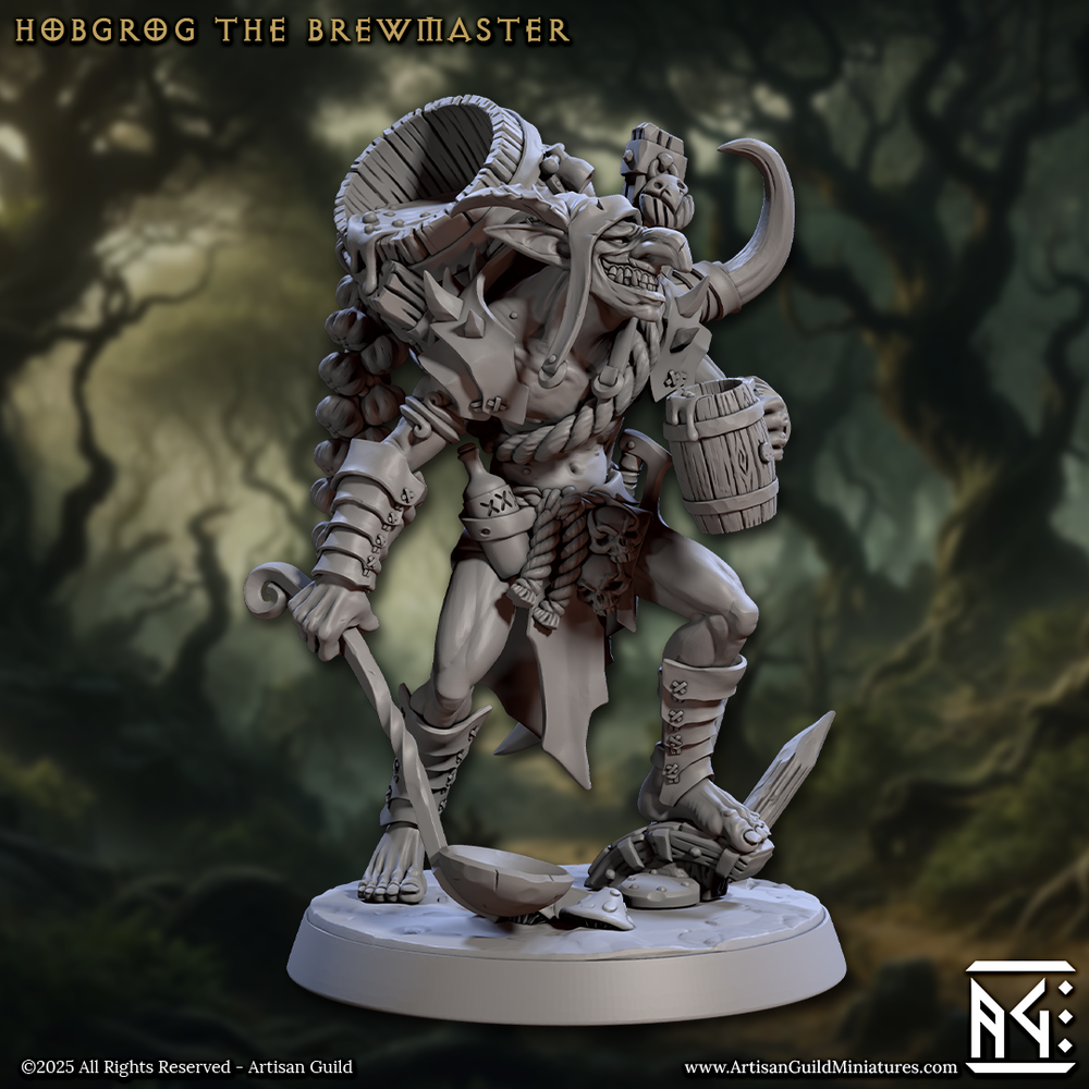 3D Printed Artisan Guild Hobgrog the Brewmaster Faldorn Hobgoblin Set 28mm 32mm (Online Only)