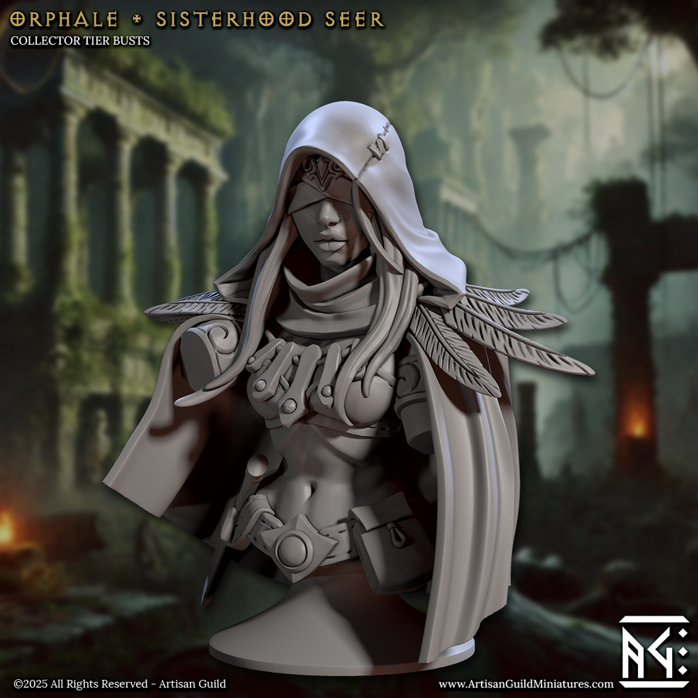 3D Printed Artisan Guild Veiled Sisterhood Bust Set 28mm 32mm (Online Only)