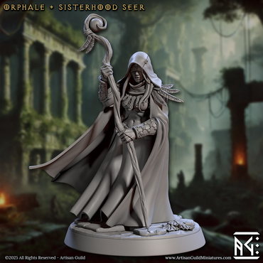 3D Printed Artisan Guild Orphale Sisterhood Seer Veiled Sisterhood Set 28mm 32mm (Online Only)