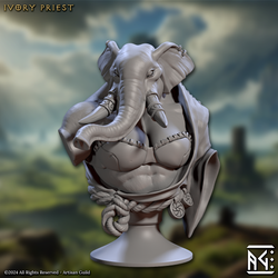 3D Printed Artisan Guild Elephorim Ivory Sentinel Bust Set 28mm 32mm (Online Only)