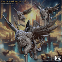 3D Printed Artisan Guild Malakim Lionriders Wrath of the Malakim Set 28mm 32mm (Online Only)
