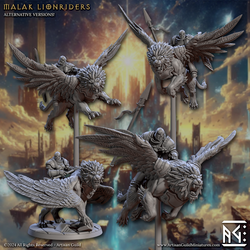 3D Printed Artisan Guild Malakim Lionriders Wrath of the Malakim Set 28mm 32mm (Online Only)