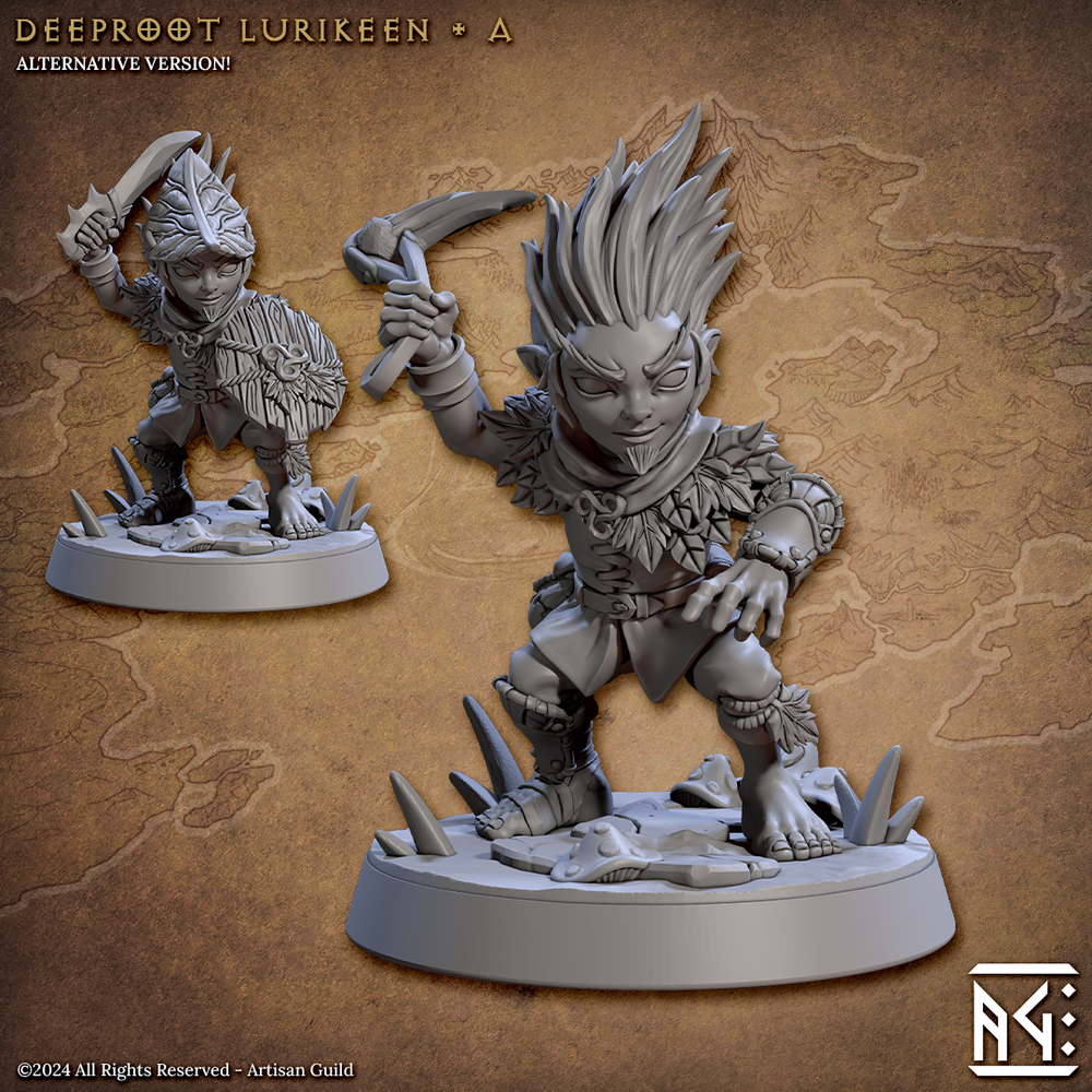 3D Printed Artisan Guild Deeproot Lurikeens Deeproot Lurikeen Set 28mm 32mm (Online Only)
