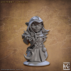 3D Printed Artisan Guild Deeproot Lurikeen Busts 28mm 32mm (Online Only)