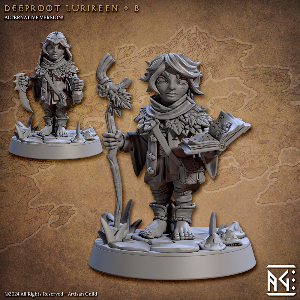 3D Printed Artisan Guild Deeproot Lurikeens Deeproot Lurikeen Set 28mm 32mm (Online Only)