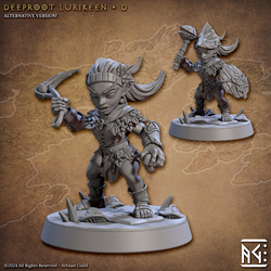 3D Printed Artisan Guild Deeproot Lurikeens Deeproot Lurikeen Set 28mm 32mm (Online Only)