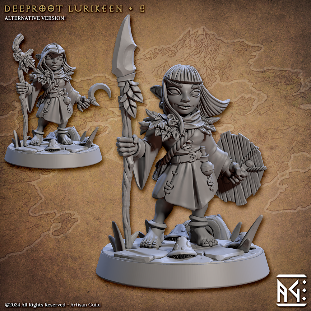 3D Printed Artisan Guild Deeproot Lurikeens Deeproot Lurikeen Set 28mm 32mm (Online Only)