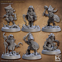3D Printed Artisan Guild Deeproot Lurikeens Deeproot Lurikeen Set 28mm 32mm (Online Only)