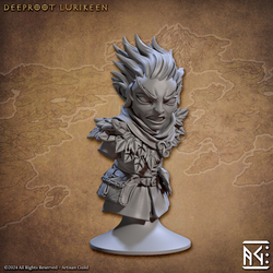 3D Printed Artisan Guild Deeproot Lurikeen Busts 28mm 32mm (Online Only)