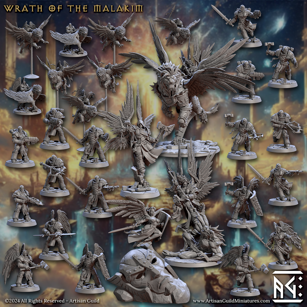 3D Printed Artisan Guild Malakim Vindicators Wrath of the Malakim Set 28mm 32mm (Online Only)