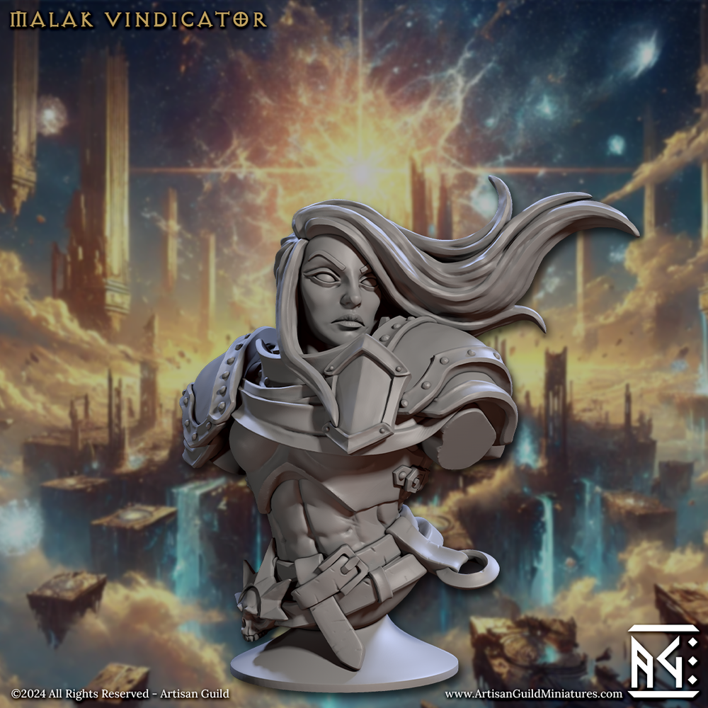 3D Printed Artisan Guild Wrath of the Malakim Bust Set 28mm 32mm (Online Only)