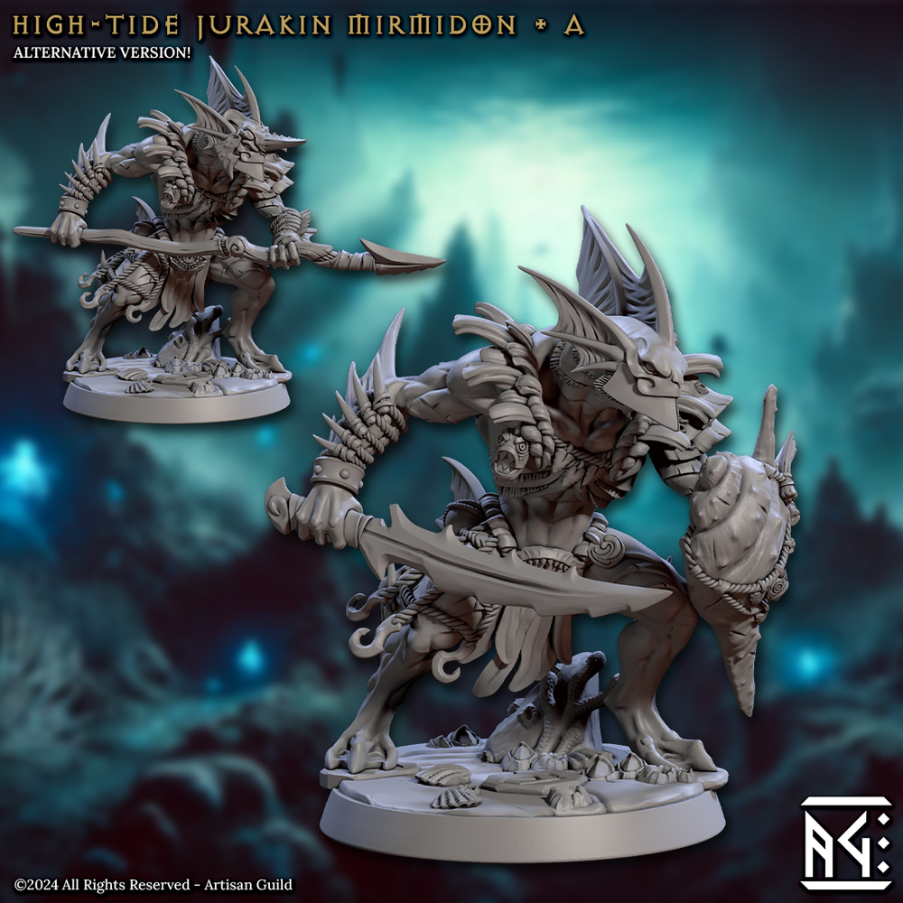 3D Printed Artisan Guild High Tide Jurakin Mirmidons Mirmidons of the Death Tide 28mm 32mm (Online Only)