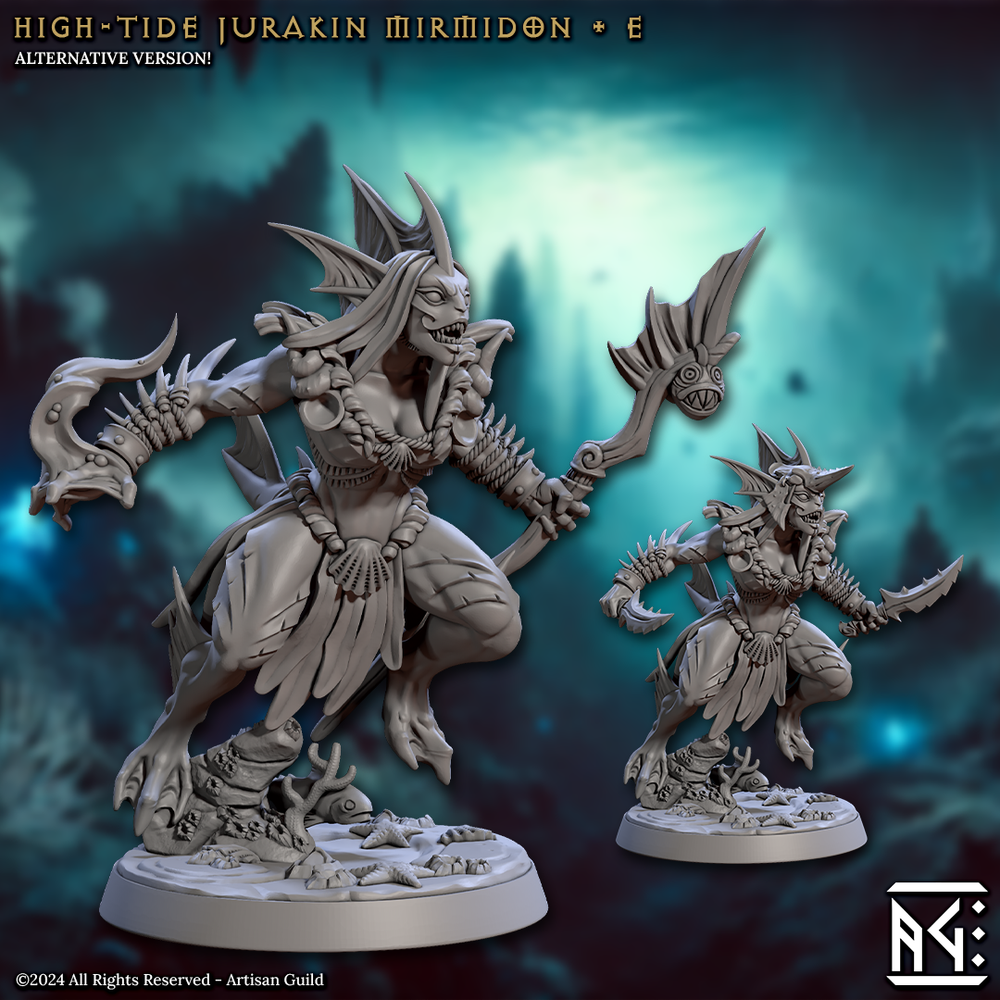 3D Printed Artisan Guild High Tide Jurakin Mirmidons Mirmidons of the Death Tide 28mm 32mm (Online Only)