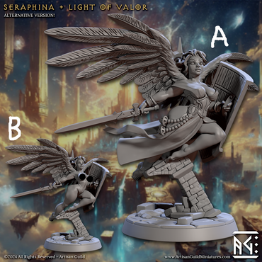 3D Printed Artisan Guild Seraphina - Light of Valor Wrath of the Malakim Set 28mm 32mm (Online Only)
