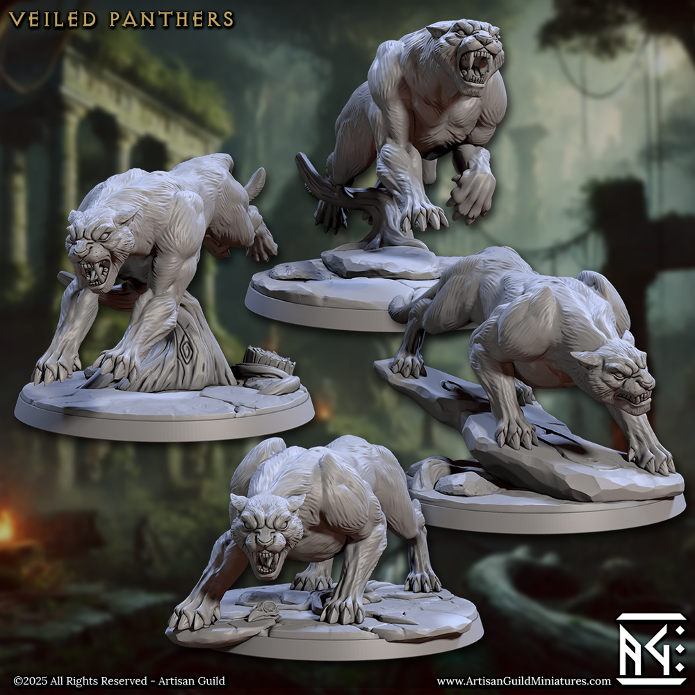 3D Printed Artisan Guild Panther Riders Veiled Sisterhood Set 28mm 32mm (Online Only)