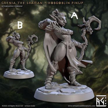 3D Printed Artisan Guild Grenia the Shaman Faldorn Hobgoblin Set 28mm 32mm (Online Only)