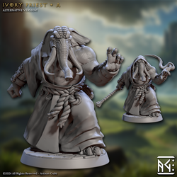 3D Printed Artisan Guild Ivory Priests Elephorim Ivory Sentinels 28mm 32mm (Online Only)