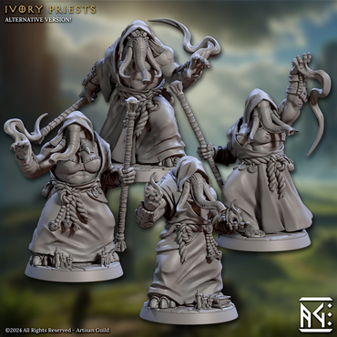 3D Printed Artisan Guild Ivory Priests Elephorim Ivory Sentinels 28mm 32mm (Online Only)